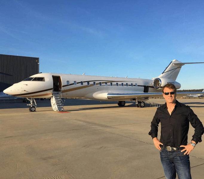Michael Saylor with his jet