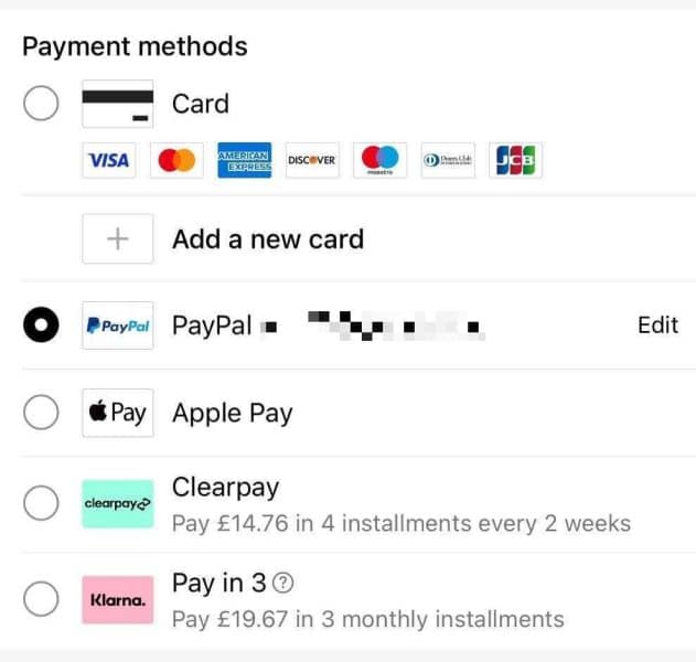 temu payment options