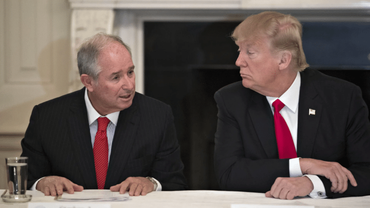 Stephen Schwarzman and Donald Trump