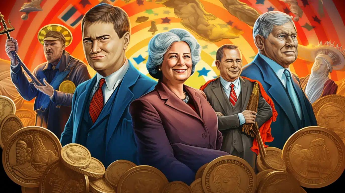 political meme coins battling