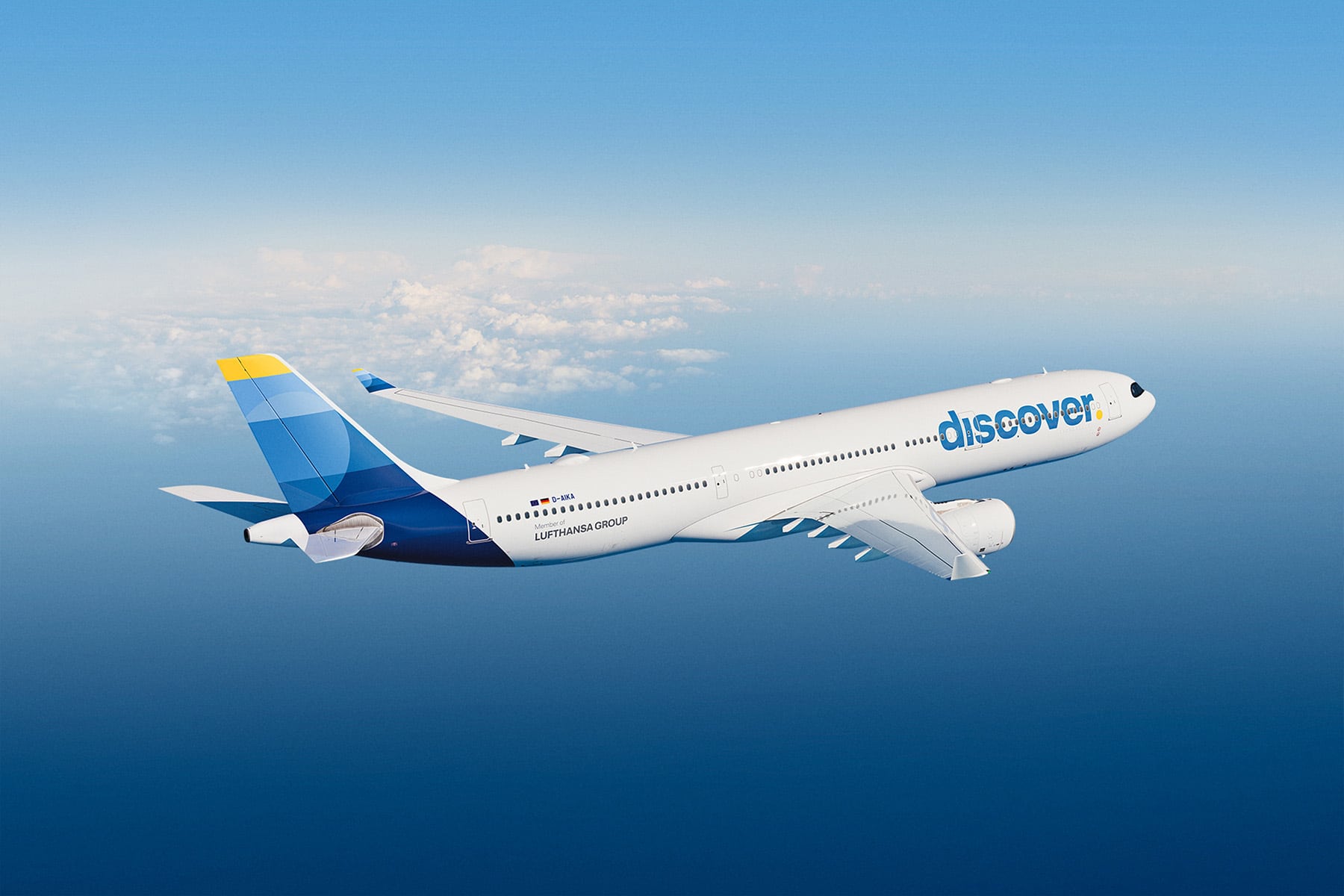 Plane with Discover logo
