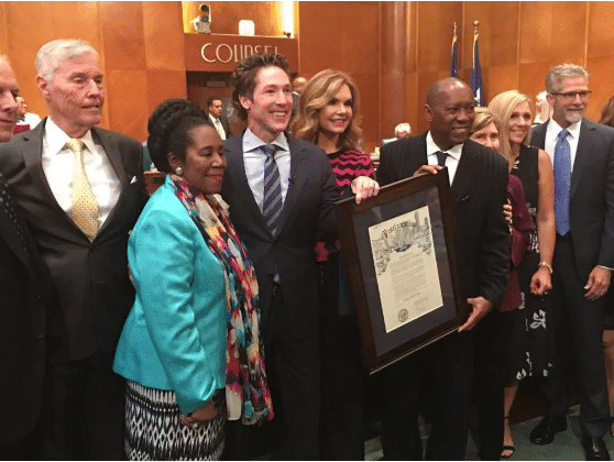 joel osteen mayoral honor