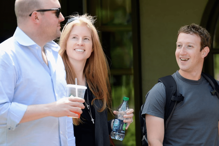 Marc Andreessen, Mark Zuckerberg, and a woman