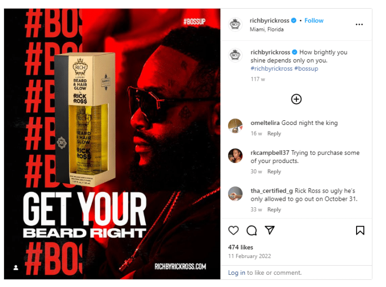 Rick Ross' beard product ad