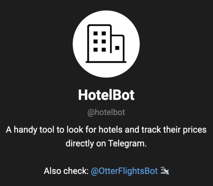 best telegram bots - hotel bot
