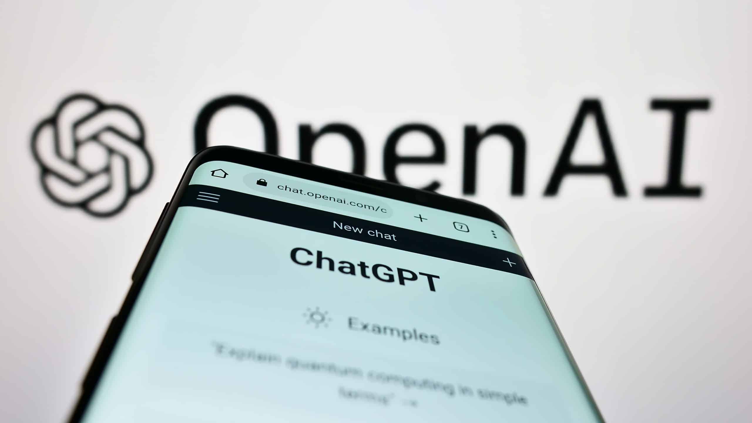 OPEN ai logo and a phone