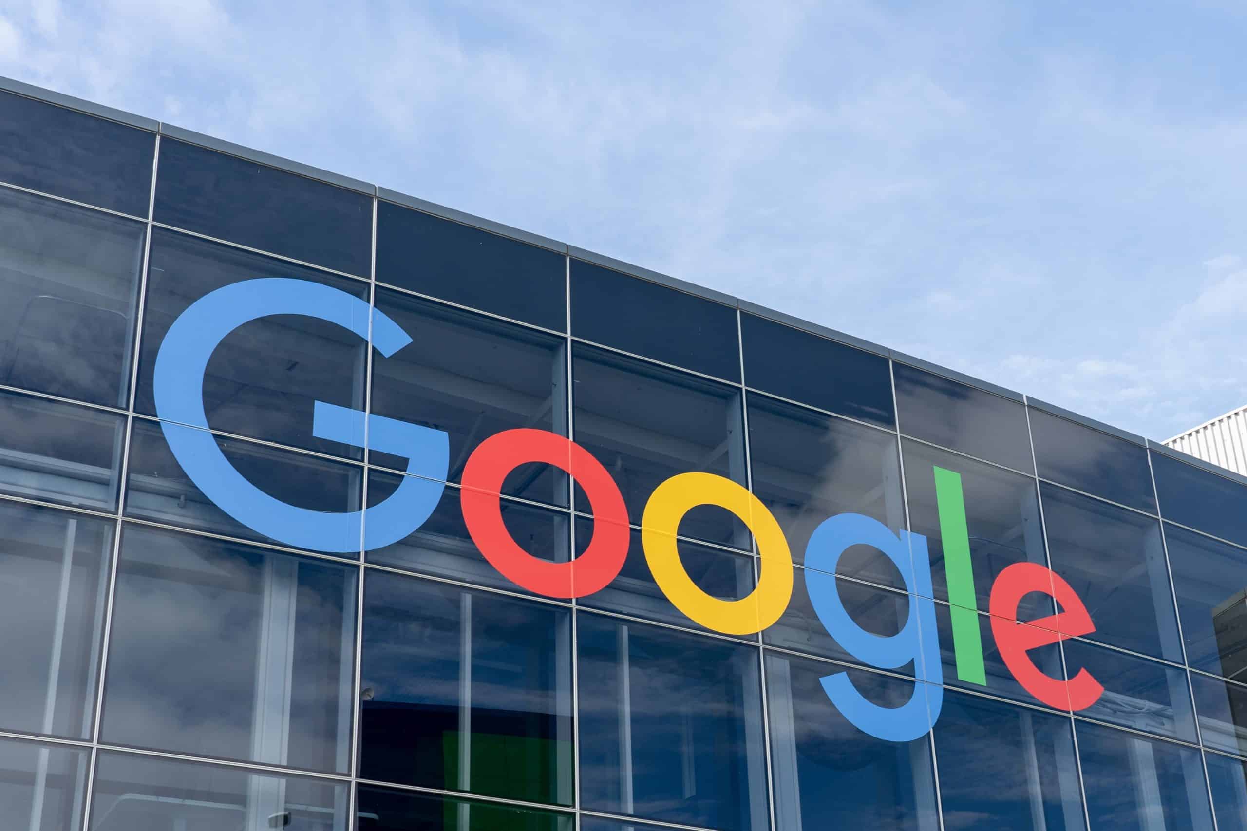 Google logo on a building