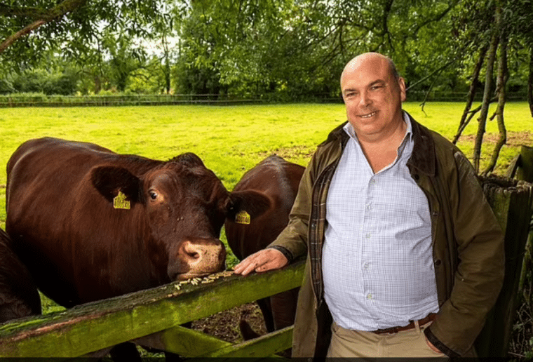 Mike Lynch and cows