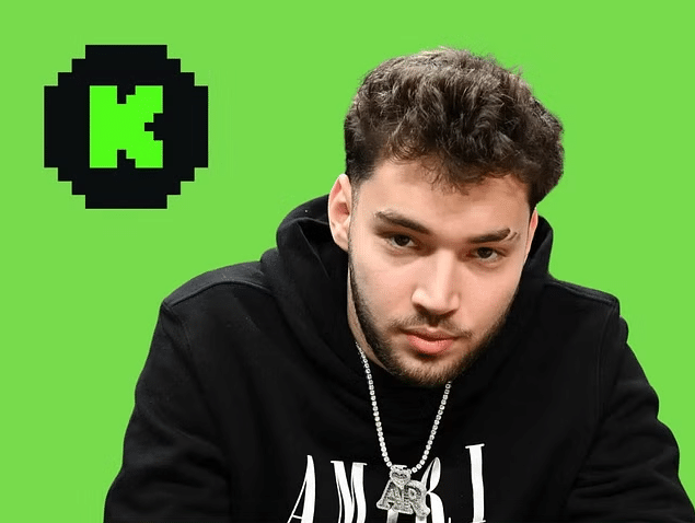Adin Ross with Kick logo