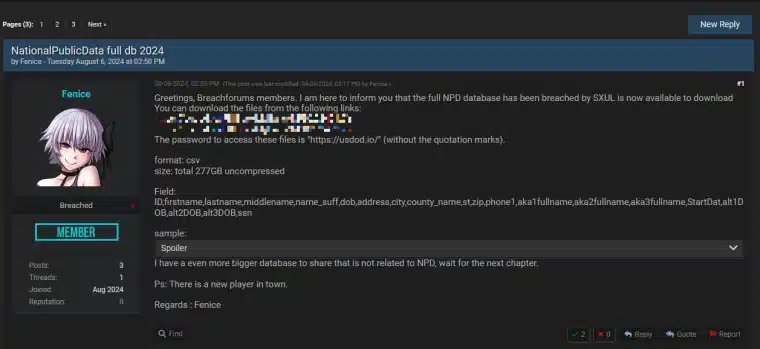 npd database is being sold on the dark web