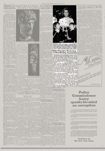 rfks death newspaper