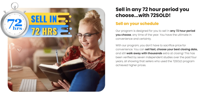 72 sold marketing on website