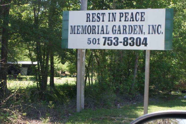 Rest in Peace Cemetery sign