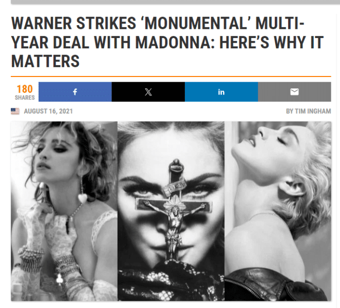 Madonna headline