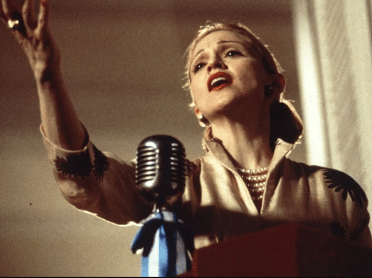 Madonna singing in a movie