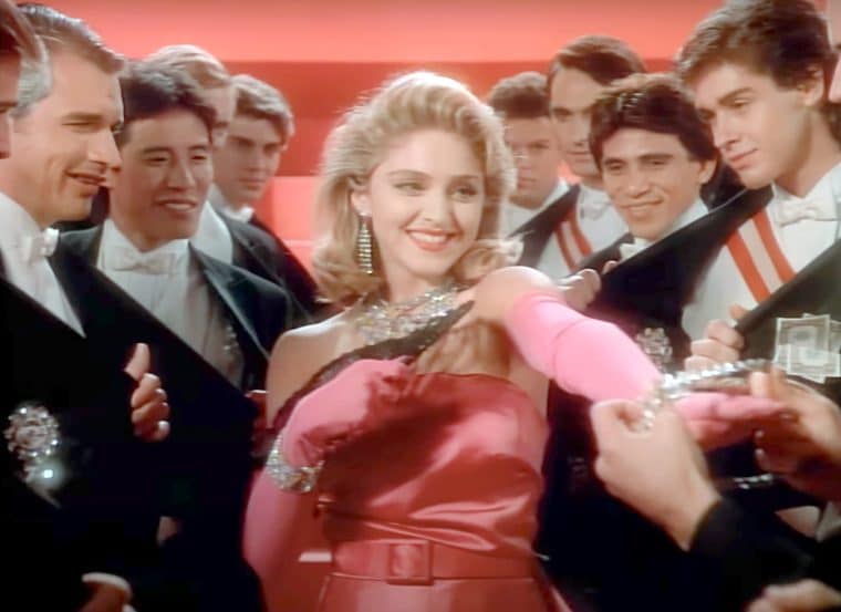 Madonna at a party