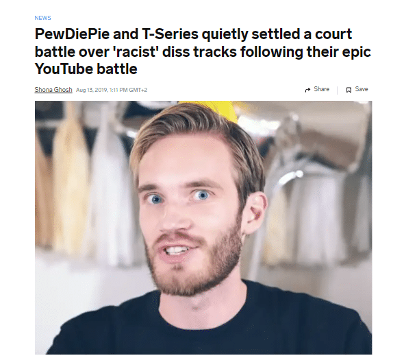 pewdiepie tseries settlement
