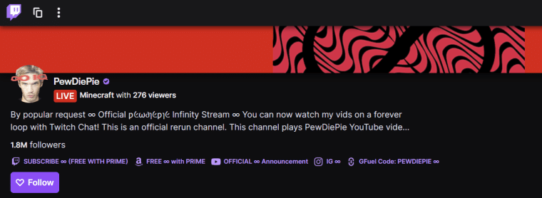pewdiepie twitch
