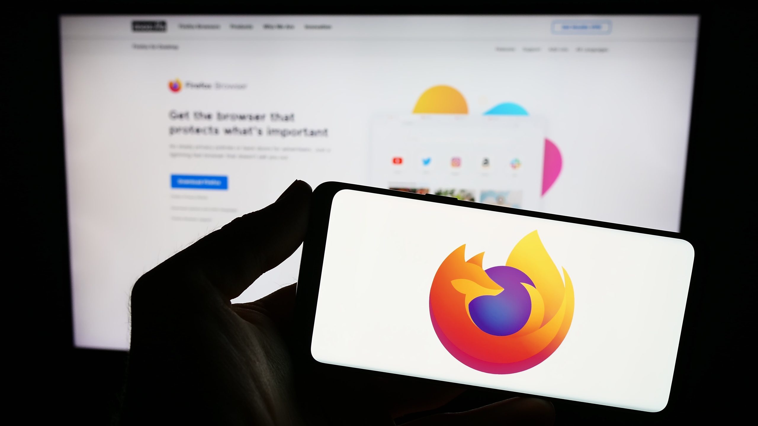 Firefox browser on a phone