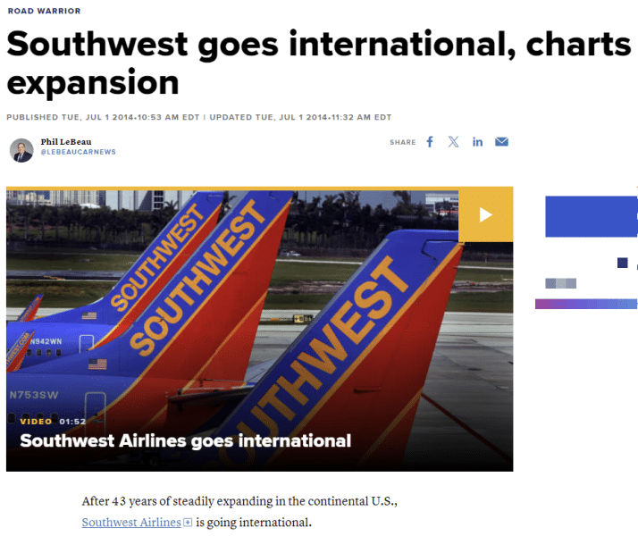 southwest international